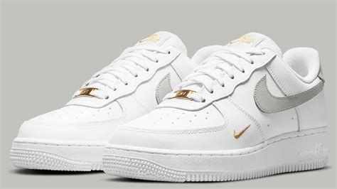 nike air force 1 mini swoosh white grey